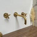 Rubinetto a Parete Ottone Antico — 3 Fori