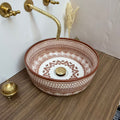 Lavabo Artigianale Multicolor Oro — Ceramica Marocchina