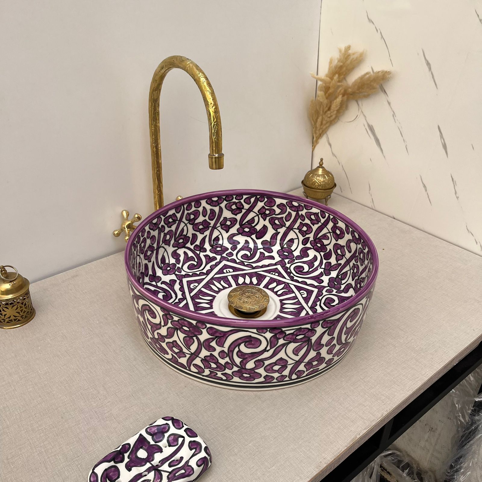 Lavabo Artigianale Sahara — Ceramica Marocchina