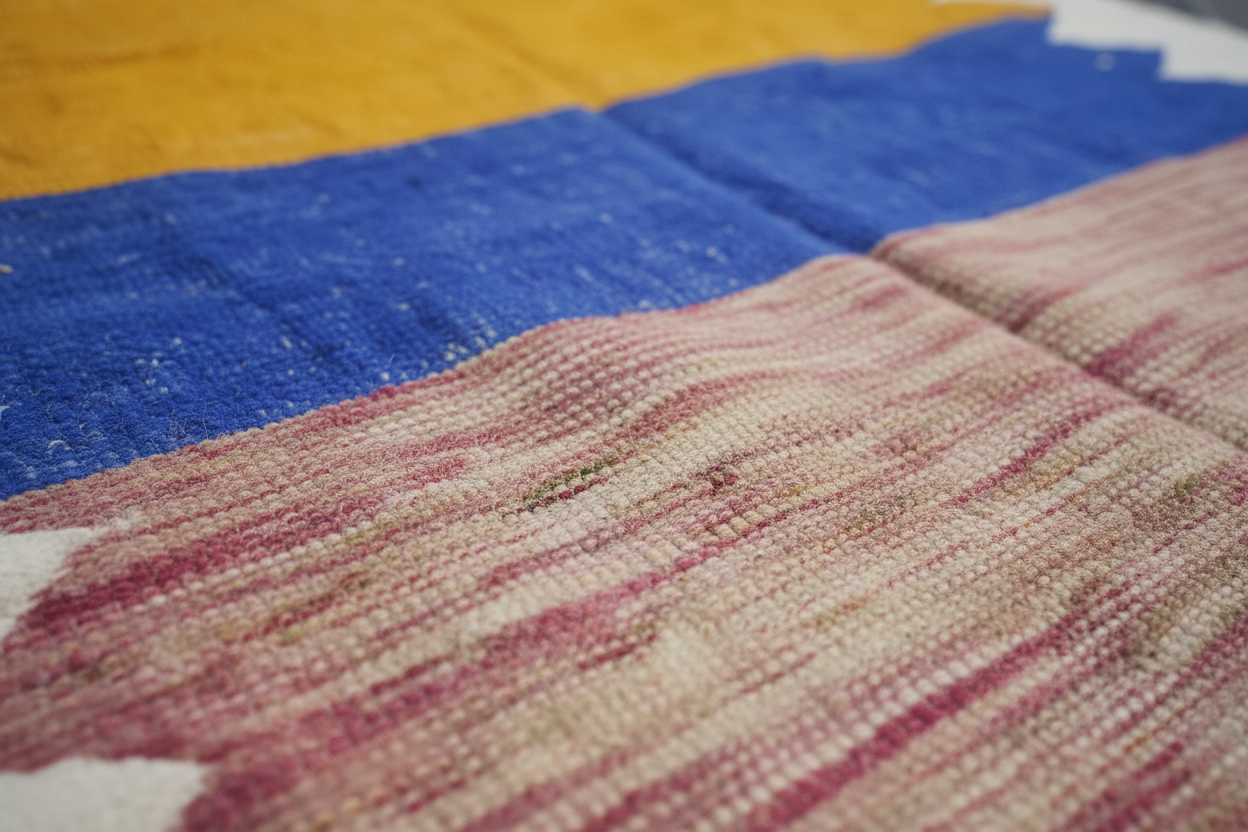 TALA Tappeto Berbero Kilim Fasce Multicolor - dettaglio texture