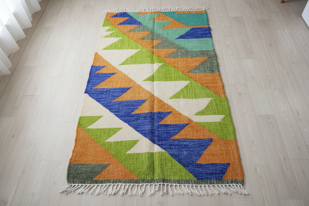 IZRI Tappeto Berbero Kilim Triangoli - flat lay