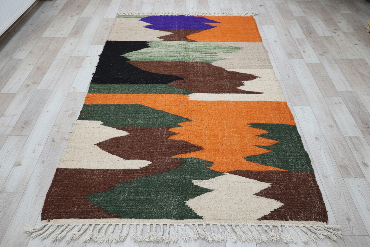 ANZAR Tappeto Berbero Kilim Montagne Atlante - flat lay