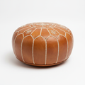 Pouf Cuoio Naturale marocchino artigianale