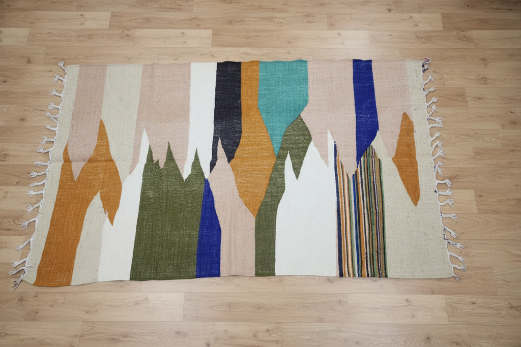 IDIR Tappeto Berbero Kilim Astratto - foto migliorata